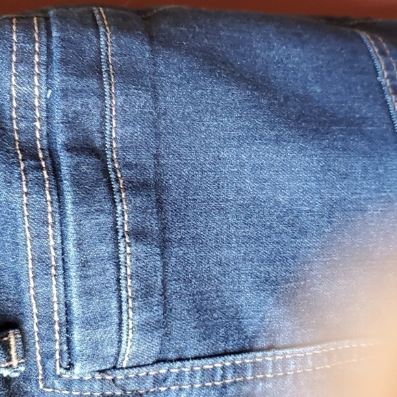 True Craft denim button up skirt 2% spandex Stretchy size 7 - Picture 5 of 9
